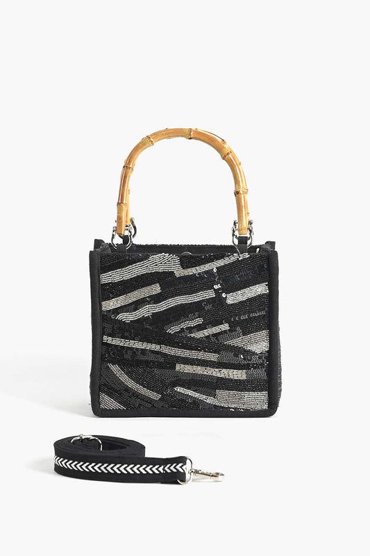 Black Luxe Embellished Mini Bag