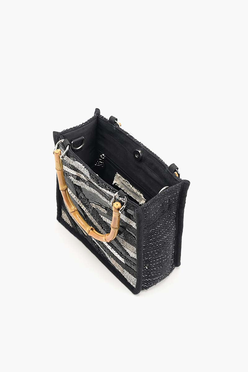 Black Luxe Embellished Mini Bag