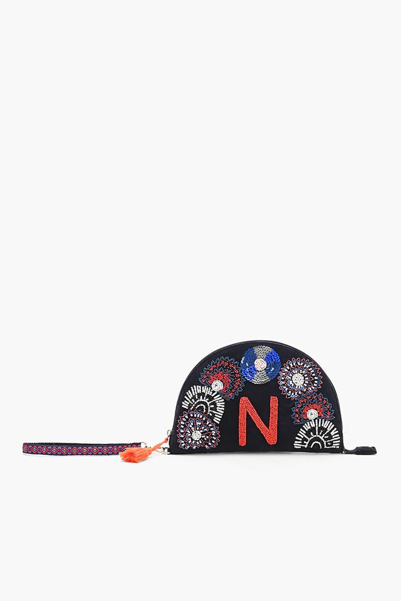 N Half Moon Wristlet