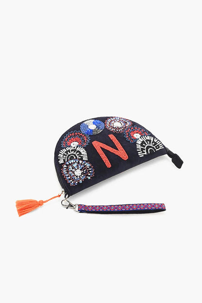 N Half Moon Wristlet