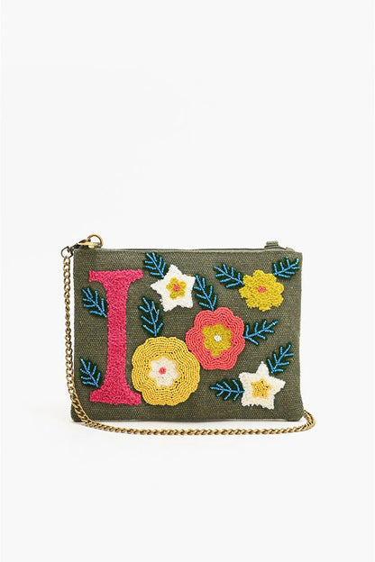 I Floral Crossbody Bag