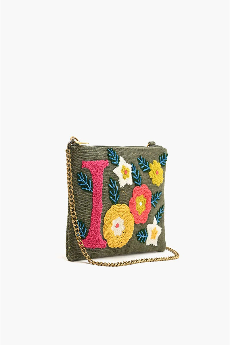 I Floral Crossbody Bag