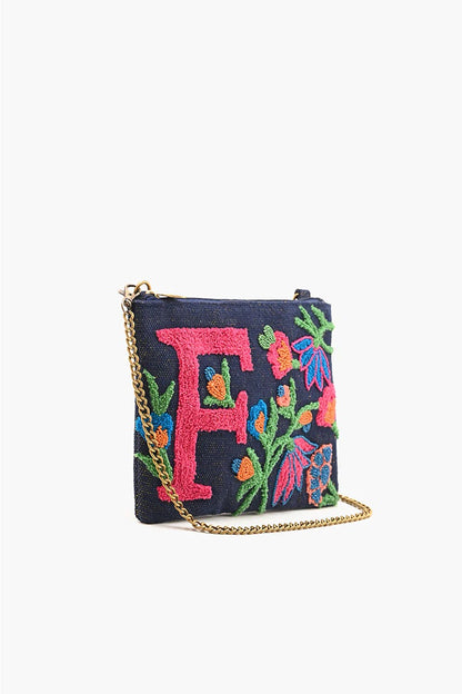 F Floral Crossbody Bag