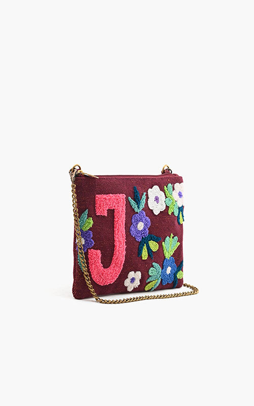 J Floral Crossbody Bag