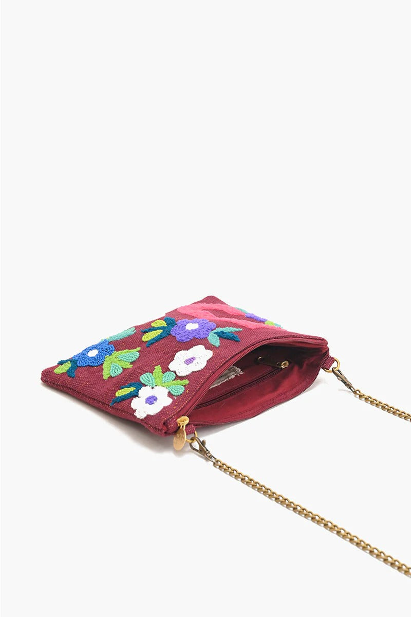 J Floral Crossbody Bag