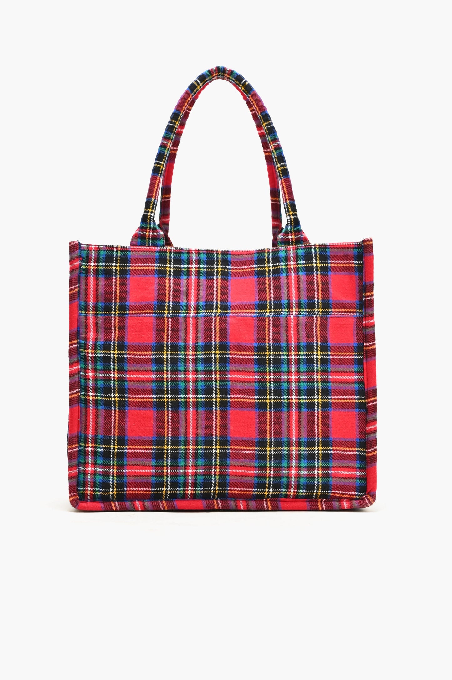 Plaid Pop Floral Tote