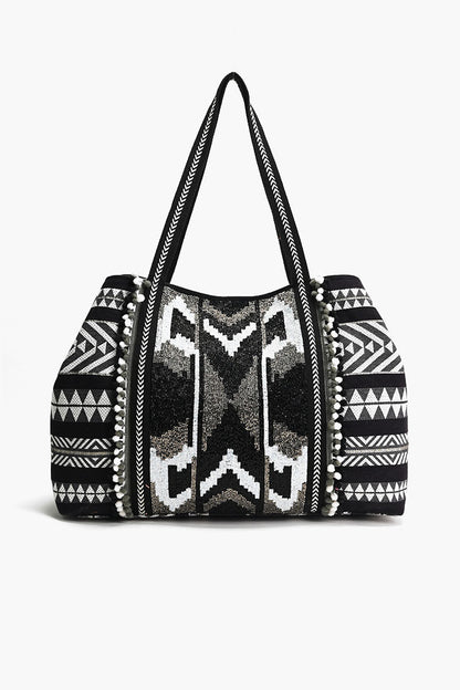 Ikat Noir Elegance Tote