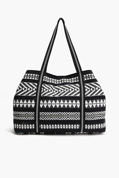 Ikat Noir Elegance Tote