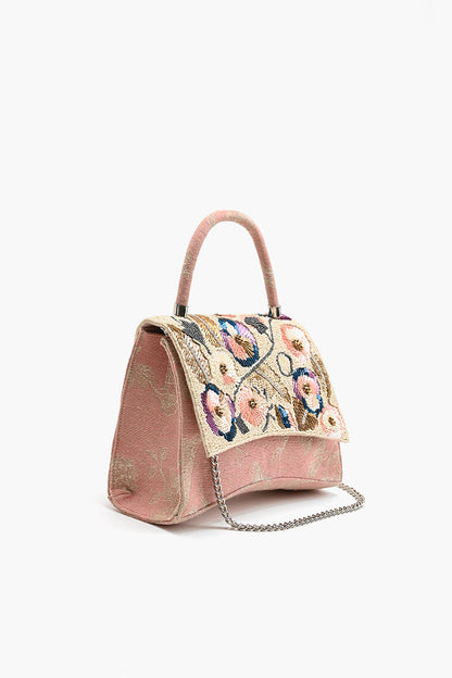 Pansy Chocolate Paradise Top Handle Bag