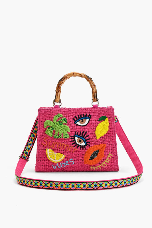 Pink Bliss Fruitful Charm Top Handle Tote