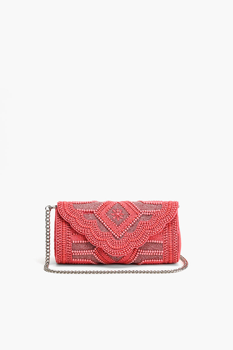 Raspberry Royale Embellished Evening Clutch