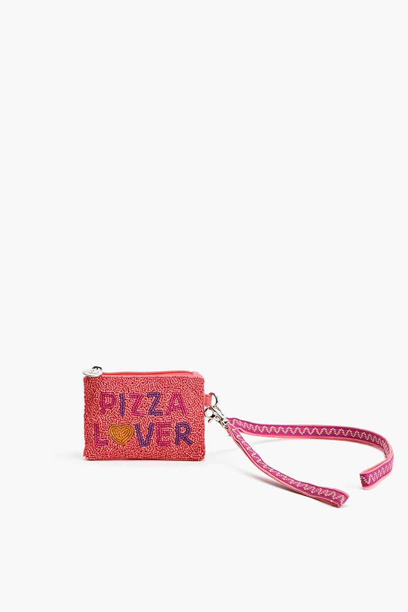 Pizza Lover Embellished Coin Bag