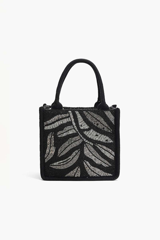 Midnight Silver Swirl Mini Tote