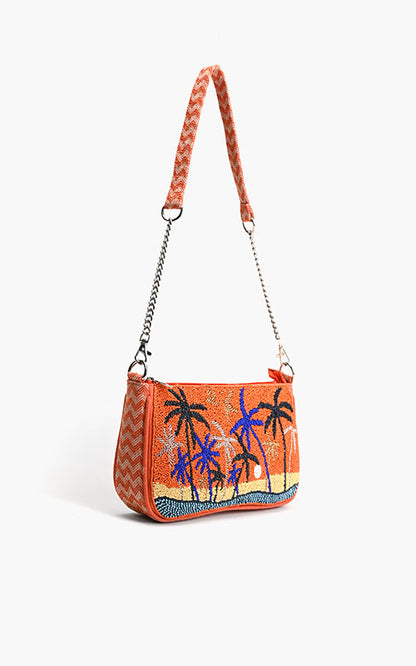 Miami Moonlit Palms Shoulder Bag