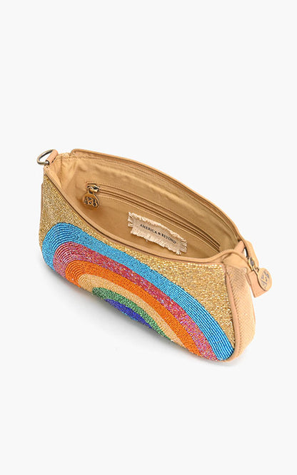 Psychedelic Spiral Beige Shoulder Bag