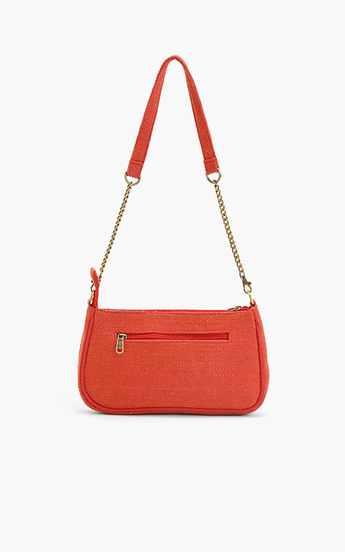 Vermilion Butterfly Bloom Shoulder Bag