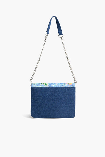 Azure Butterfly Ballet Shoulder Bag