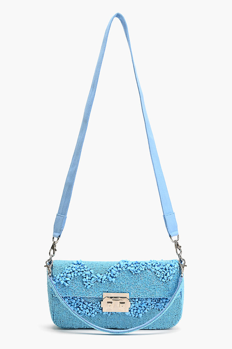 Azure Blue Skyline Shoulder Bag