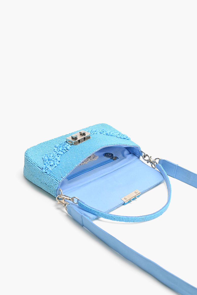 Azure Blue Skyline Shoulder Bag