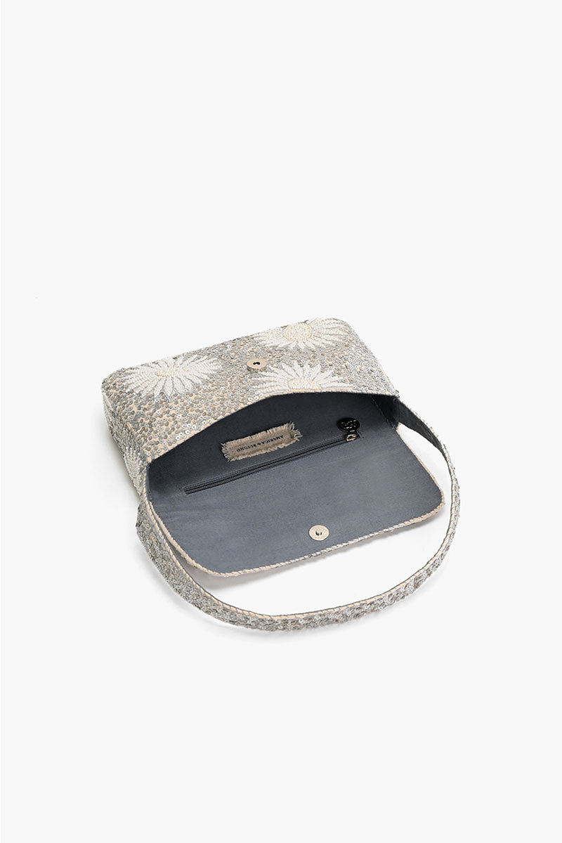 Ivory Petal Frostwork Shoulder Bag