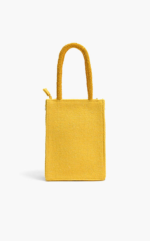 Lemon Blossom Beaded Mini Tote