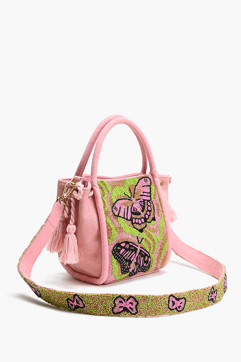 Mystic Pink Butterfly Mini Tote