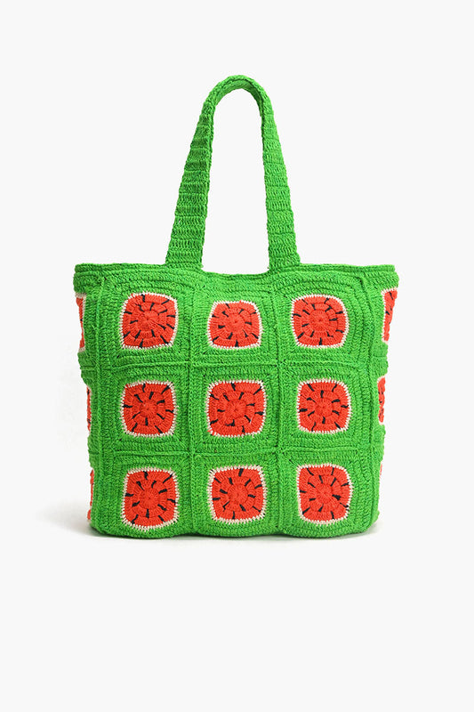 Watermelon Crochet Beach Tote