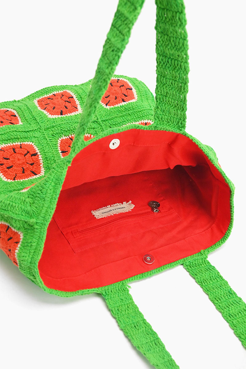 Watermelon Crochet Beach Tote