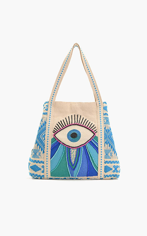 Wanderlust Evil Eye Tote