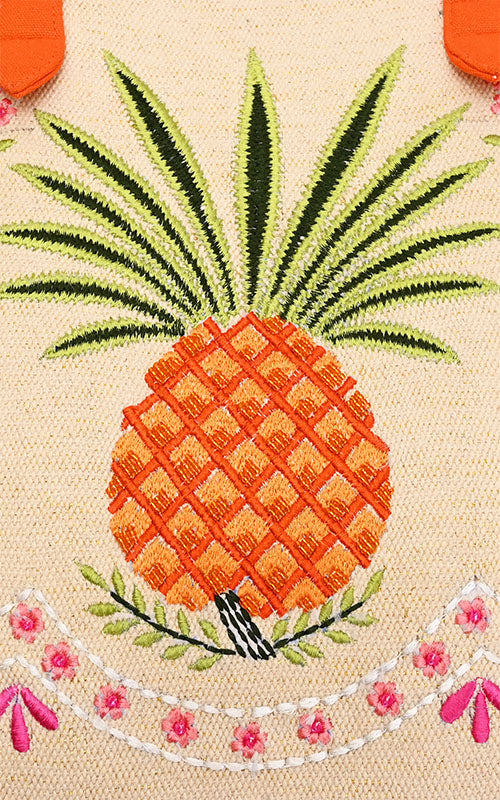 Pineapple Embellished Tote