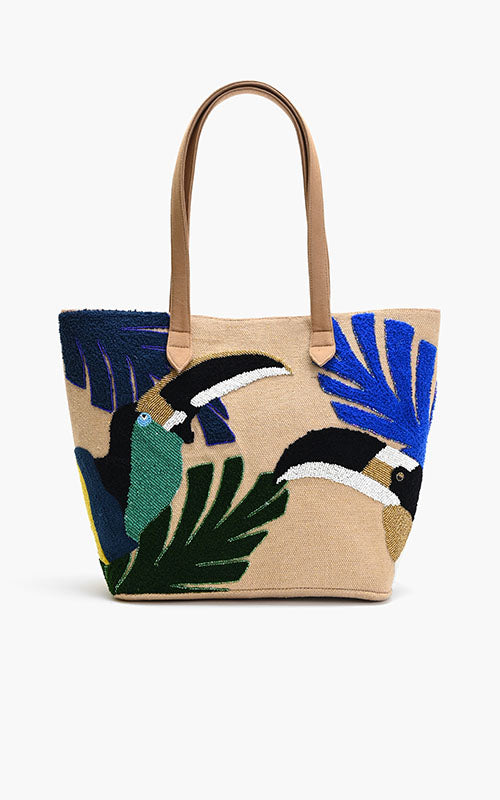 Toucan Embellished Tote