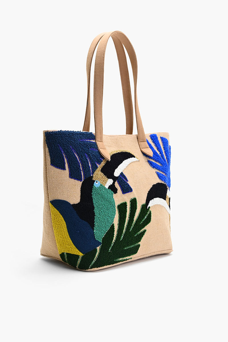 Toucan Embellished Tote