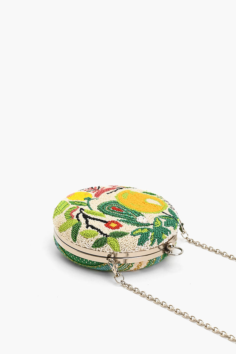 Tropical Mango Round Clutch