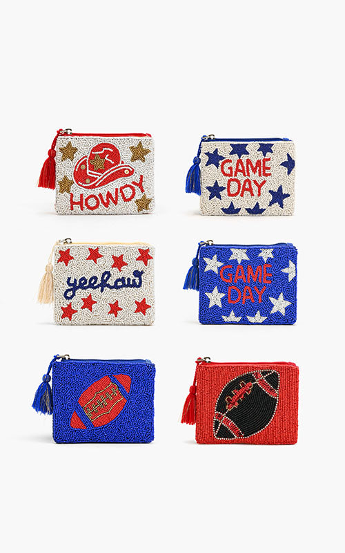 Set of 6 Game Day Coin Bags