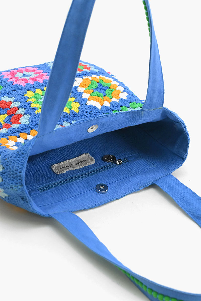 Blue Handmade Crochet Bags - Sustainable Fashion