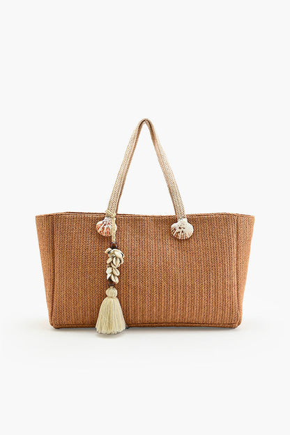 Raffia Reef Shell Tote