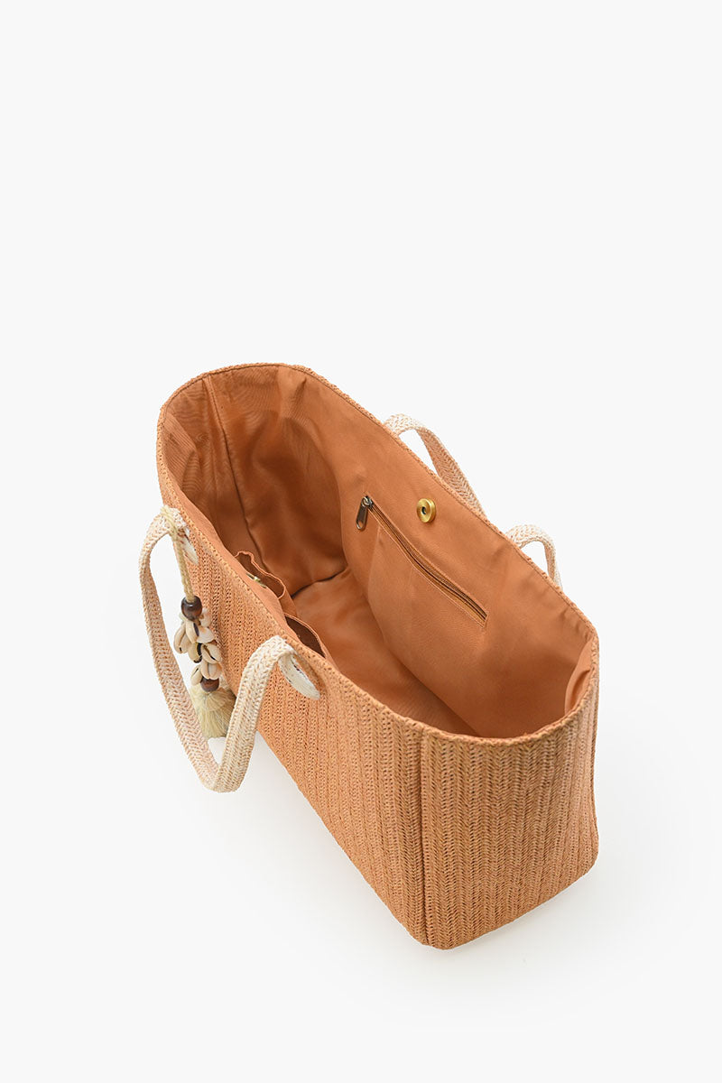 Raffia Reef Shell Tote