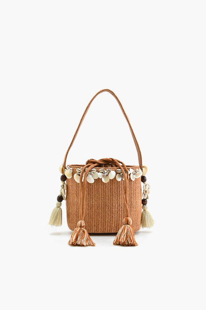 Raffia Reef Shell Bucket Bag