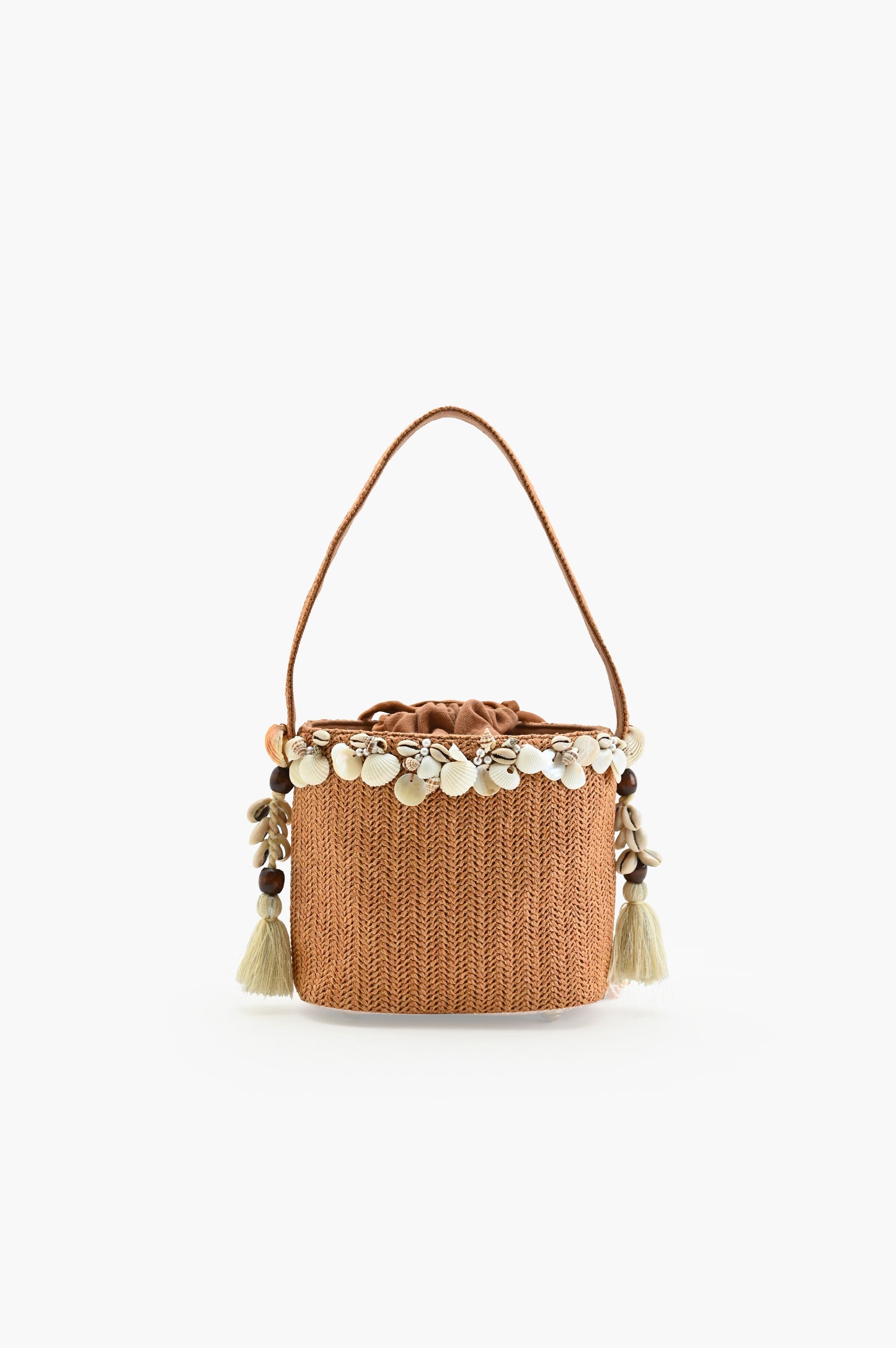 Raffia Reef Shell Bucket Bag