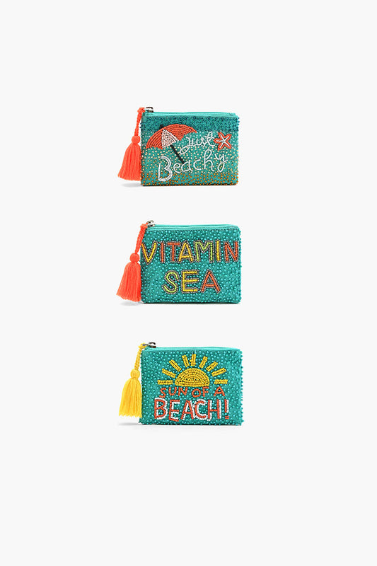 Set of 3 Beachy Coin Pouches