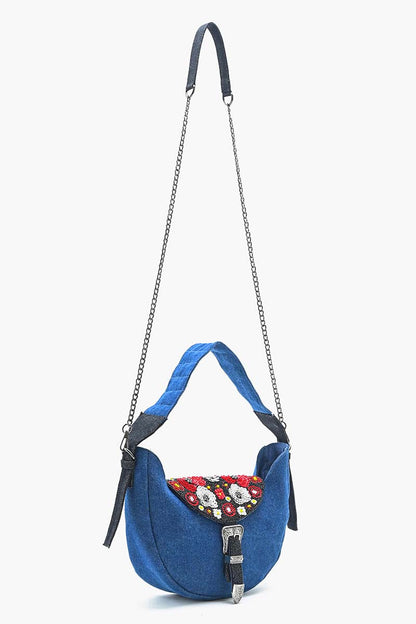 Scarlet Romance Denim Shoulder Bag