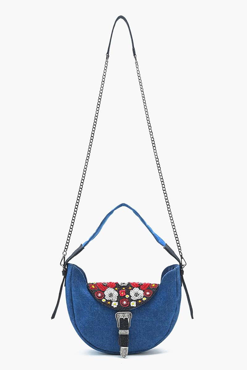 Scarlet Romance Denim Shoulder Bag