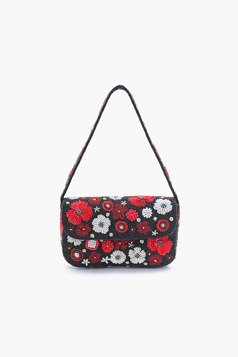 Scarlet Romance Embellished Shoulder Bag