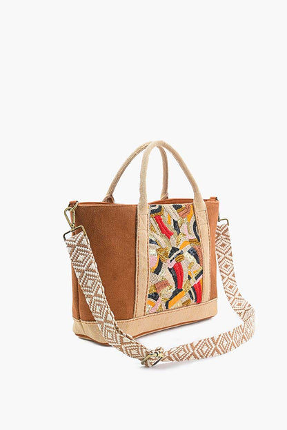 Artisan Embellished Earthy Tote Bag