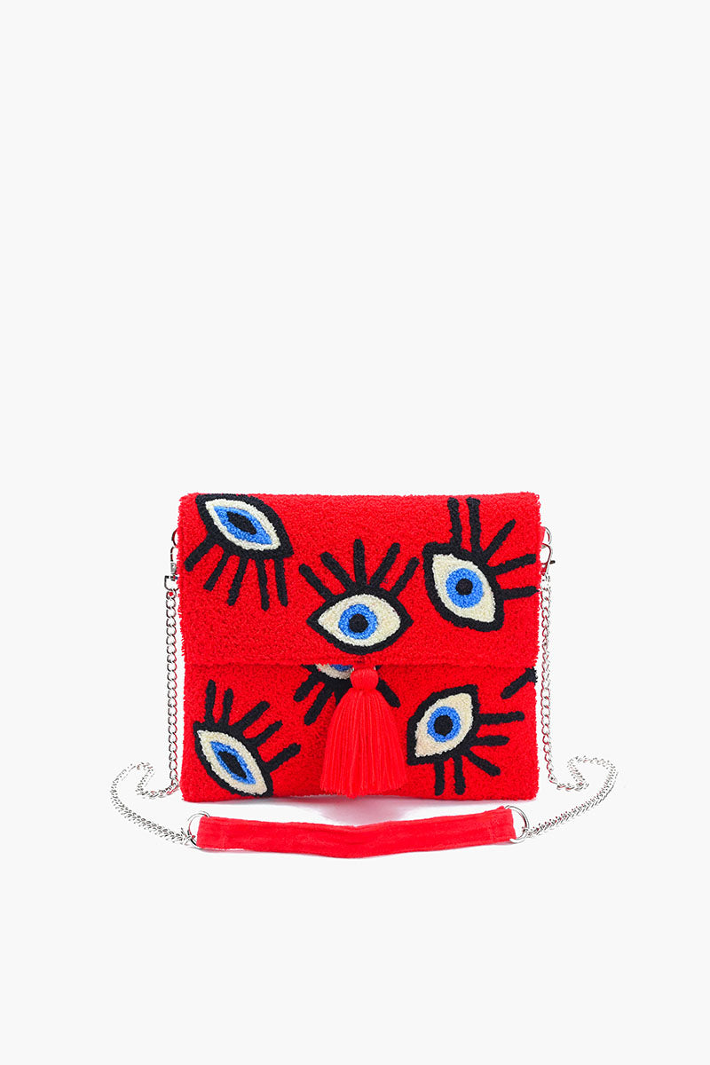 Ruby Whimsical Wonder Eye Clutch