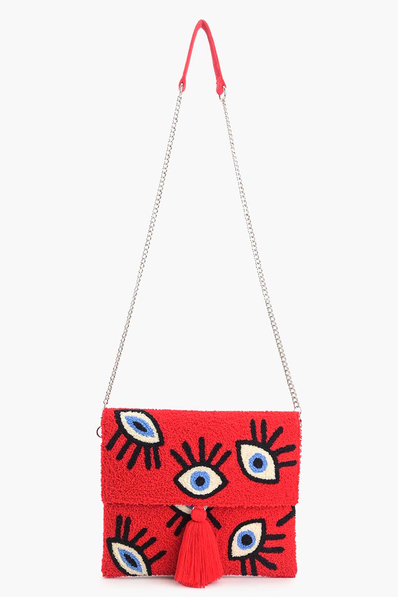 Ruby Whimsical Wonder Eye Clutch