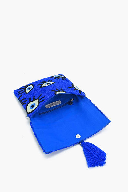 Sapphire Whimsical Wonder Eye Clutch