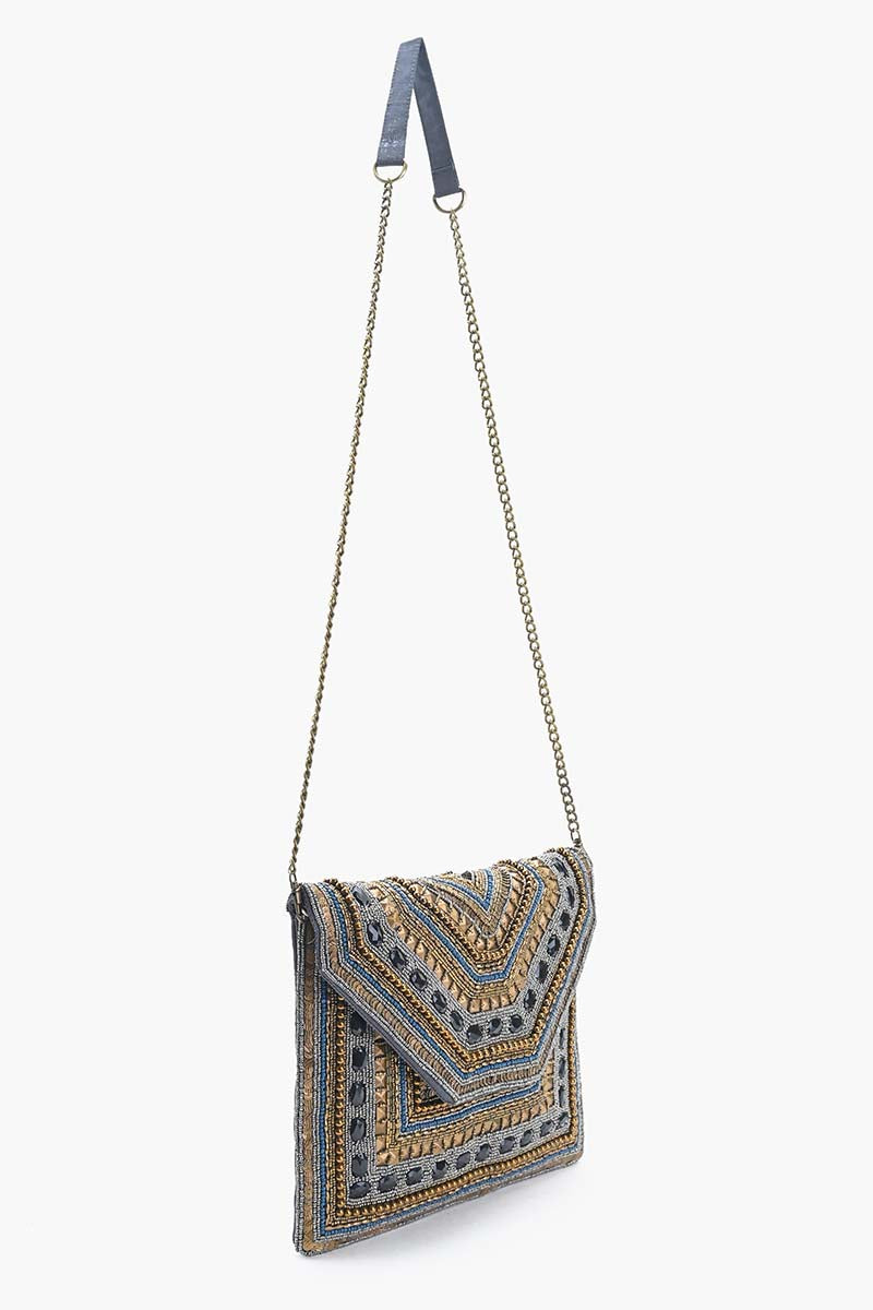 Jeweled Pharaoh Crossbody Clutch