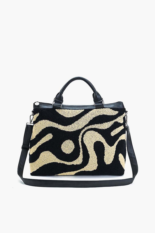 Modern Art-Inspired Embellished Tote