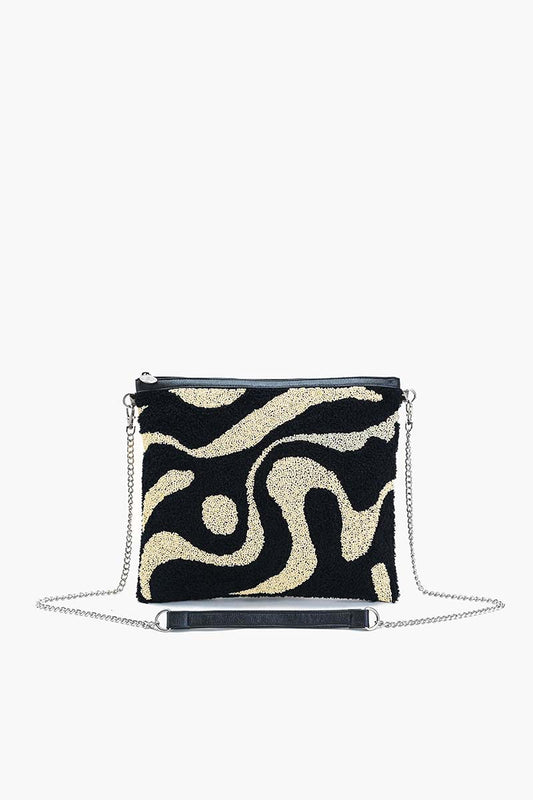 Modern Art-Inspired Embellished Clutch